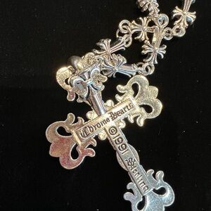 Chrome Hearts Silver Gothic Cross Necklace